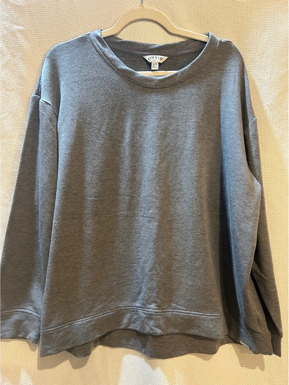 Orvis Classic Collection womens XL Gray Crewneck Sweatshirt